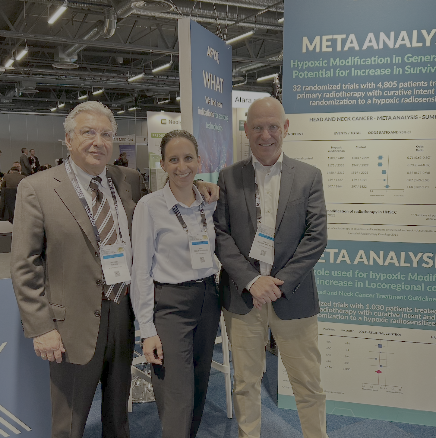 AFYX team sharing research at a scientific conference