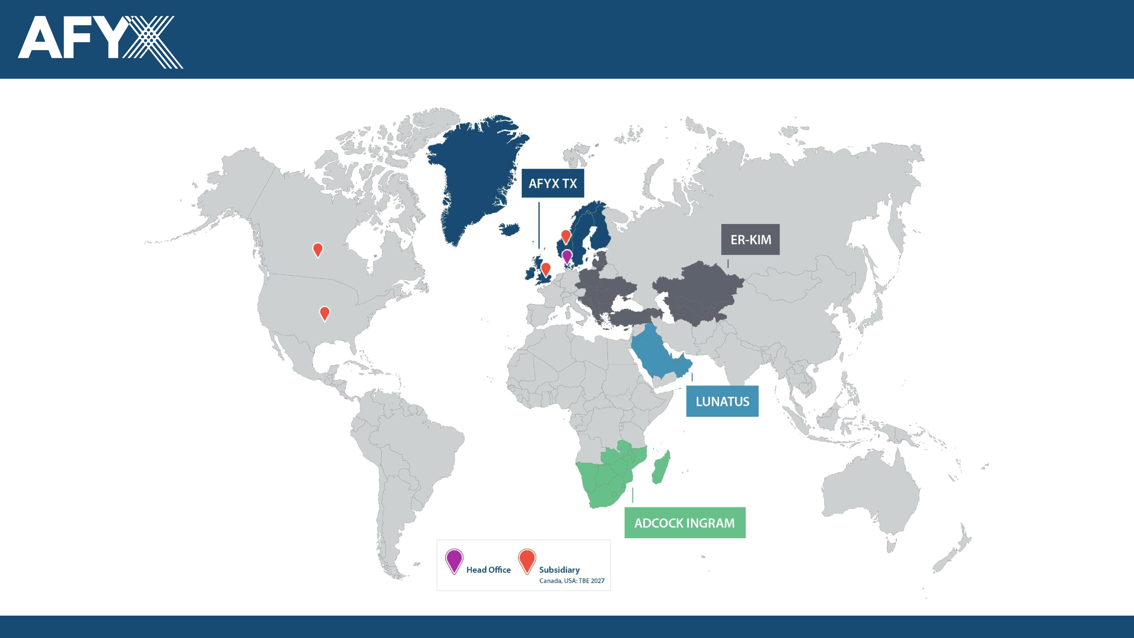 AFYX Therapeutics global market presence and distribution partners