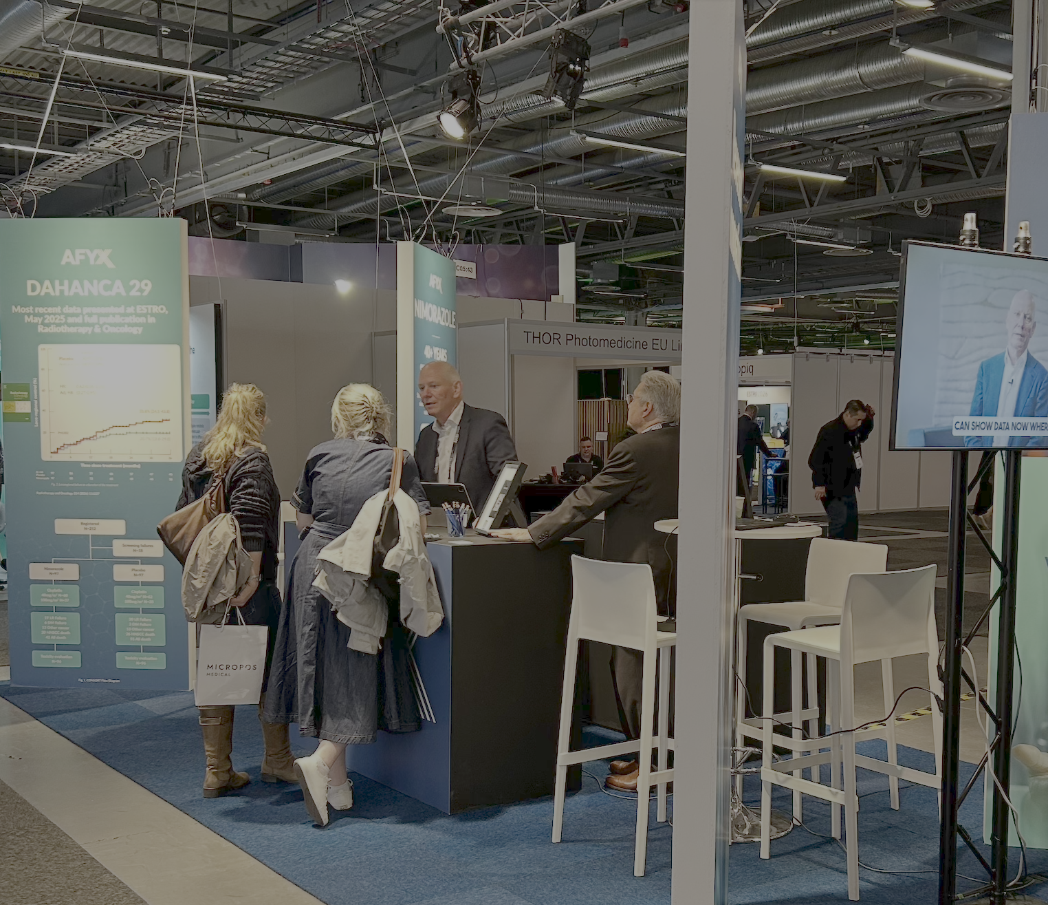 AFYX researchers and visitors at ESTRO