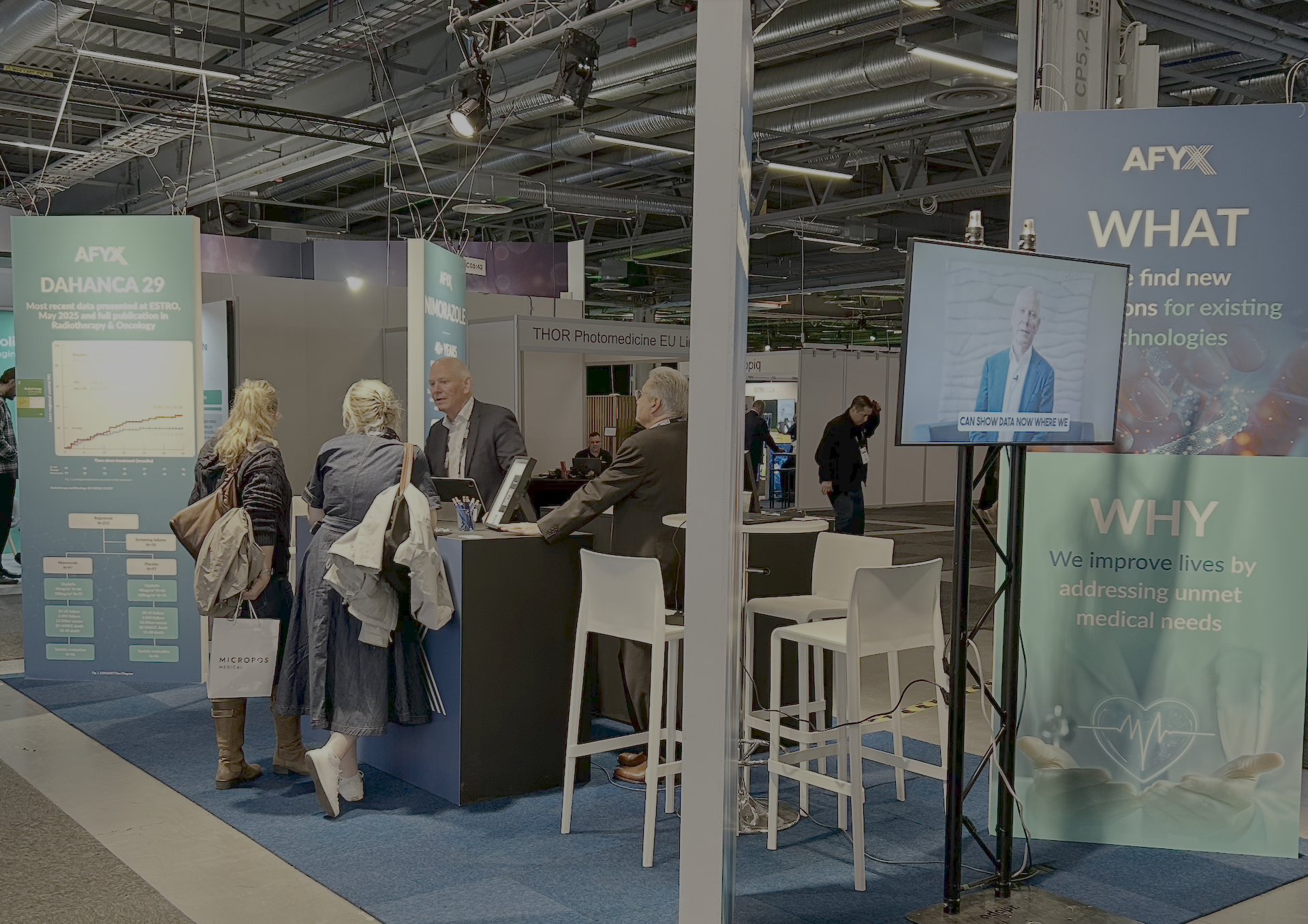 AFYX conference stand at ESTRO